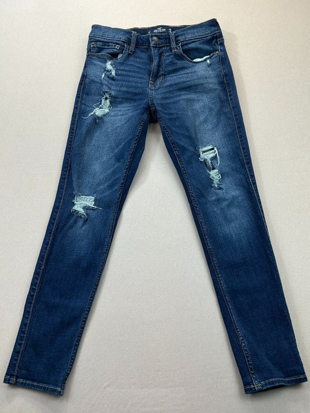 Hollister Jeans Womens Size 29x30 Blue Denim Mid Rise Skinny Advanced Stretch